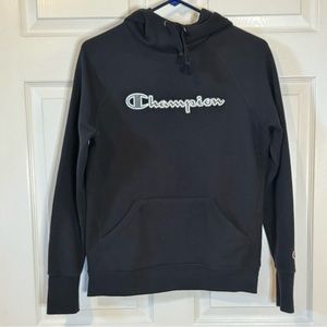 CHAMPION • Women’s Black Hoodie Sweatshirt Size- Small